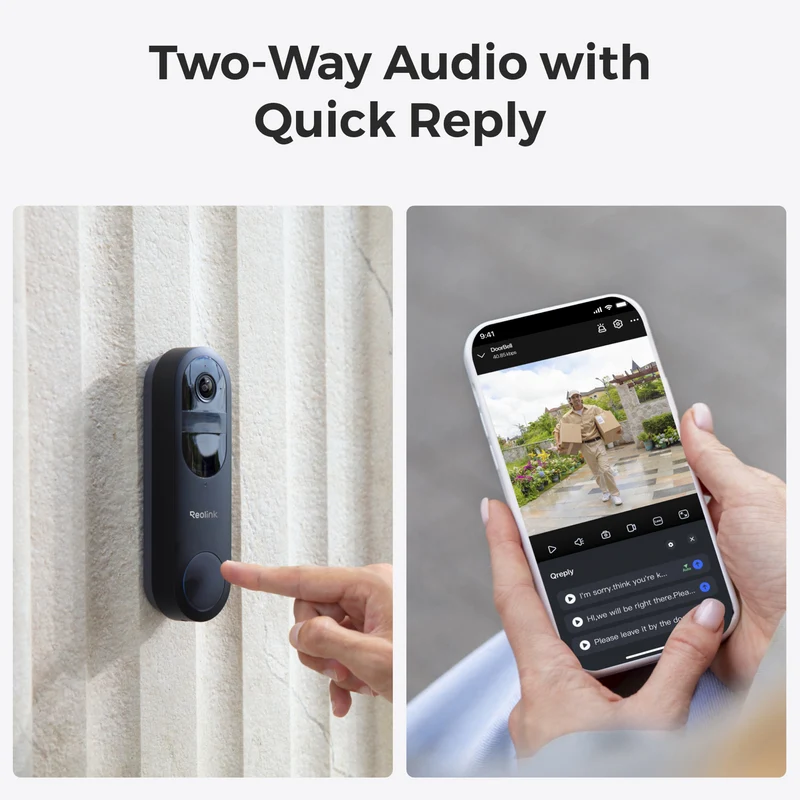 Reolink Wireless Battery Doorbell 2K with Chime