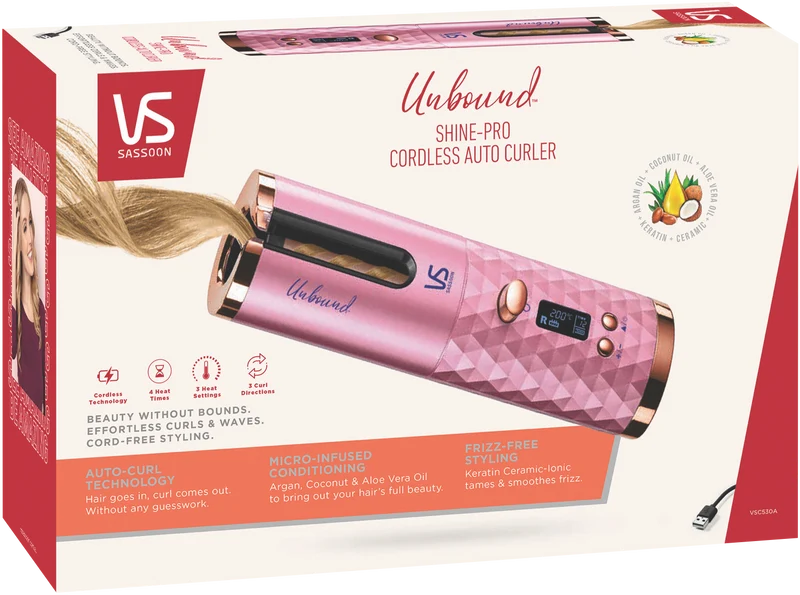 VS Sassoon Unbound Shine ProCordless Auto Curler