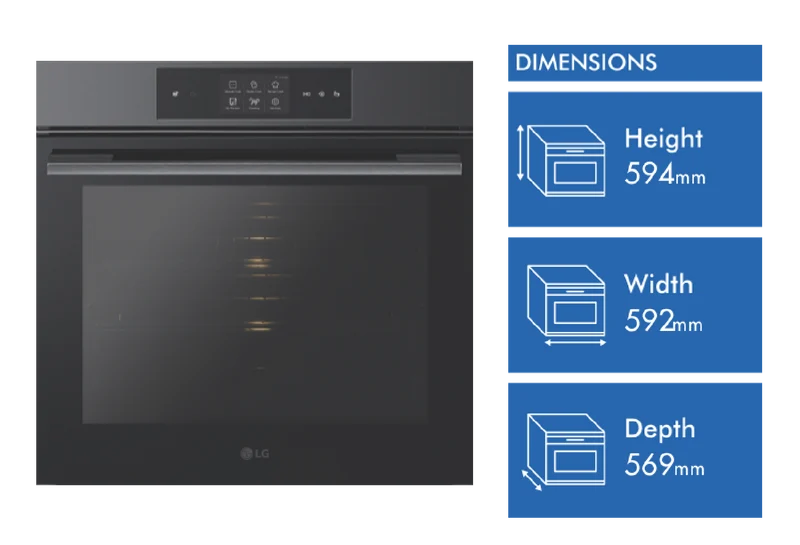 LG Series 9 76L InstaView Steam Oven, Black
