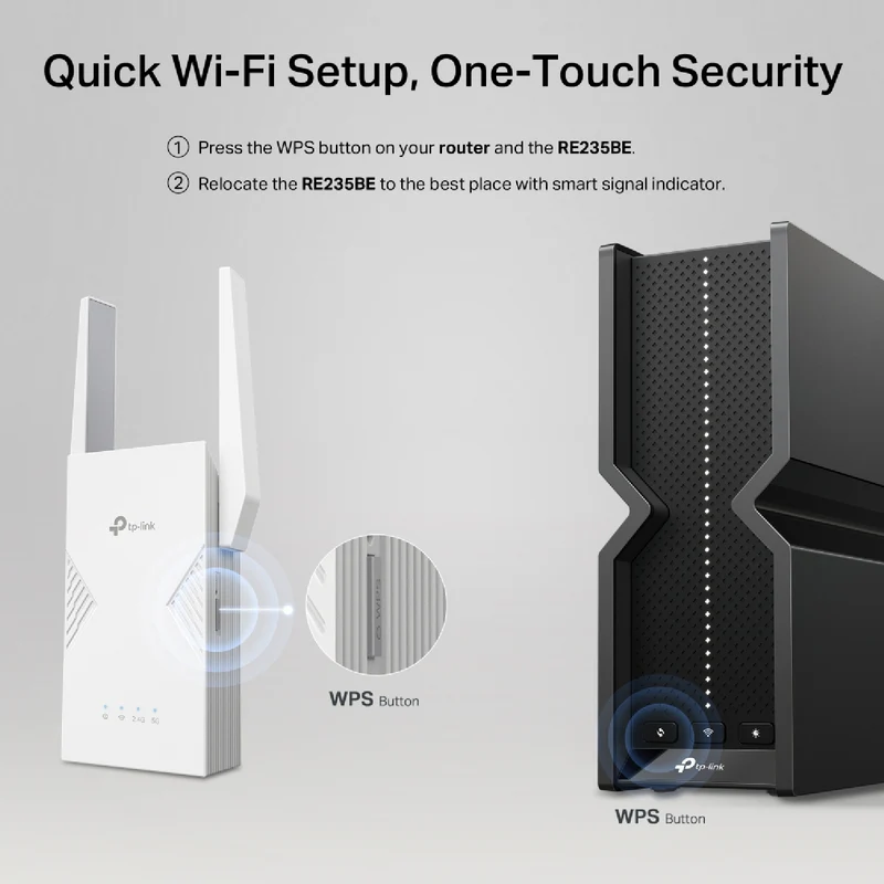 TP-LINK BE3600 Dual-Band Wi-Fi 7 Range Extender
