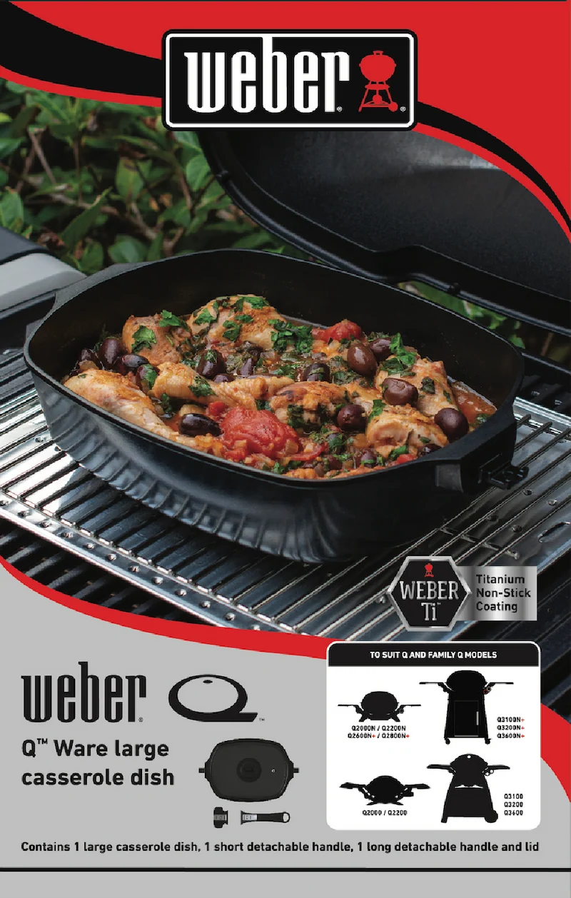 Weber Q Ware Large Casserole Dish