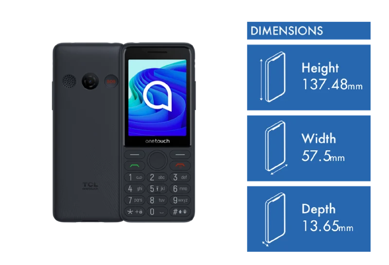 TCL OneTouch 4042S P2 4G Dark Night Grey