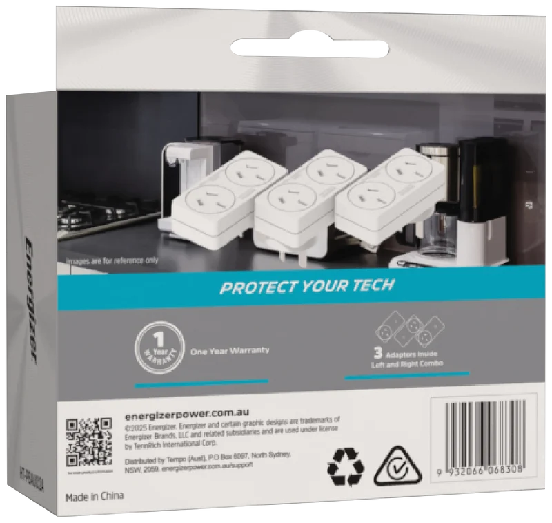Energizer 2-Outlet Power Adaptor (3 Pack)