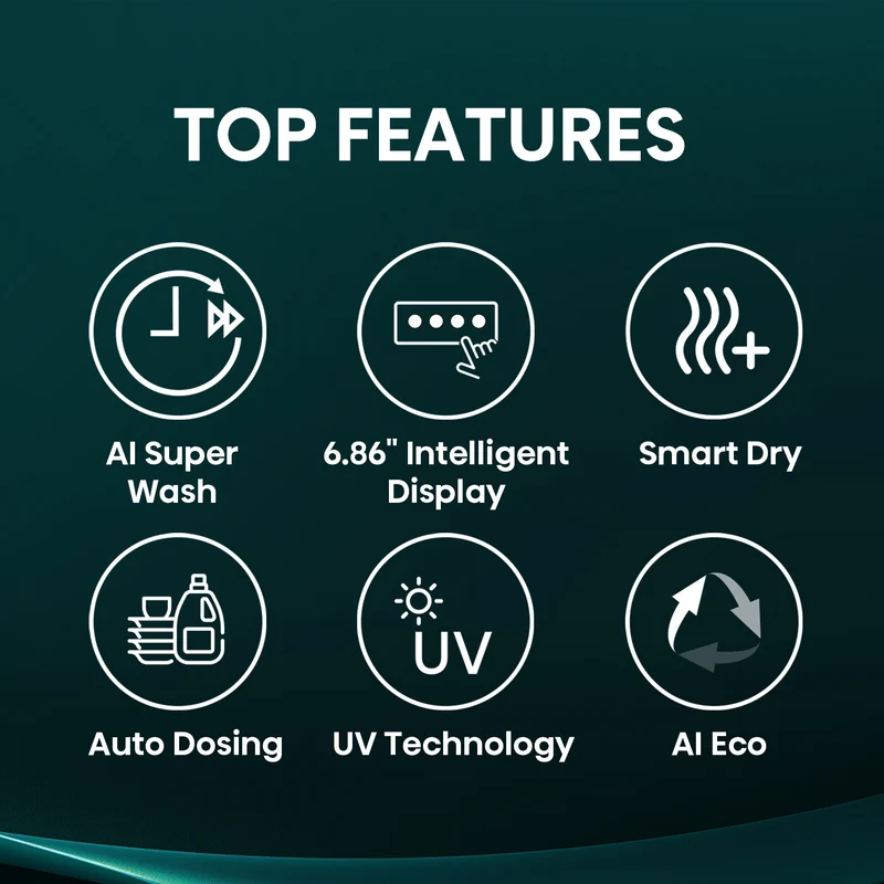 Hisense Series 9, AI TFT Intelligent, Dark Stainless Steel Dishwasher